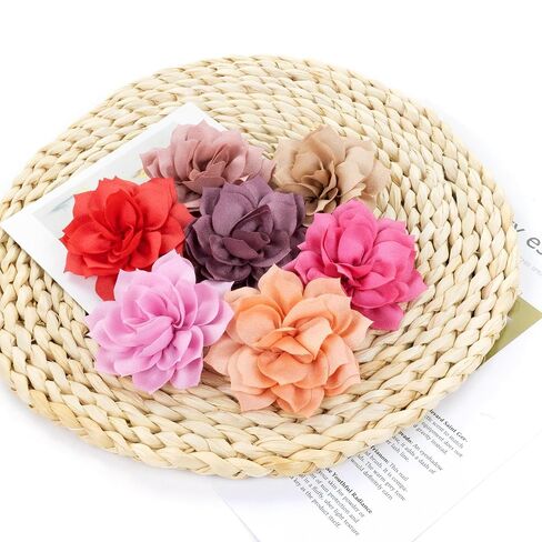 inSowni 25 Pack Solid Lotus Flower Alligator Hair Clips Barrettes Pins Accessories for Baby Girls Infants Toddlers Kids Women in Kuwait