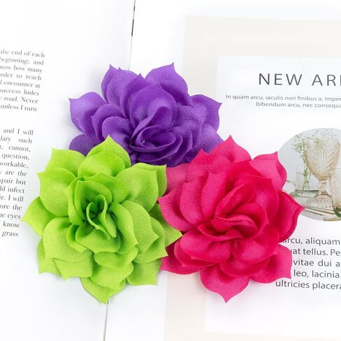 inSowni 25 Pack Solid Lotus Flower Alligator Hair Clips Barrettes Pins Accessories for Baby Girls Infants Toddlers Kids Women in Kuwait