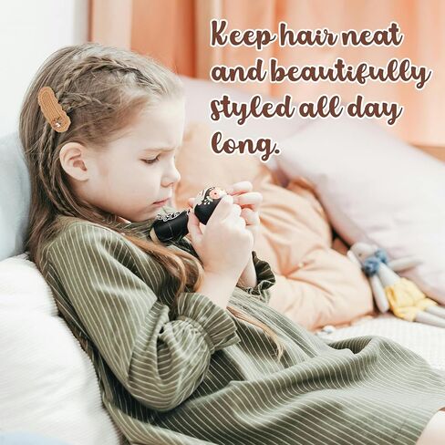 Baby Hair Clips, Colorful and Cute Soft Lined Alligator Style Hair Clip for Toddlers, Girls, Snap Baby Barrettes, Girl Hair Accessories, Non-Slip Hair Clips for Fine Hair, Set of 8 - (Brown) in Kuwait