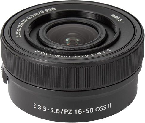 Sony E PZ 16-50mm f/3.5-5.6 OSS II Lens E Black for Walkaround Shooting, Landscapes, Vlogging, Lightweight Setups and Everyday Autofocus (SELP16502) + Lens Filter Kit +More (7pc Bundle) in Kuwait