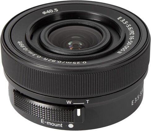 Sony E PZ 16-50mm f/3.5-5.6 OSS II Lens E Black for Walkaround Shooting, Landscapes, Vlogging, Lightweight Setups and Everyday Autofocus (SELP16502) + Lens Filter Kit +More (7pc Bundle) in Kuwait