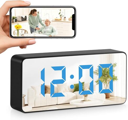 Hidden Spy Clock Camera, 1080P HD Home Security Camera，150° Wide Angle, WiFi, Night Vision, Loop Recording, Desktop Surveillance for Home, Office, Baby, Pet Monitoring（1PCS） in Kuwait