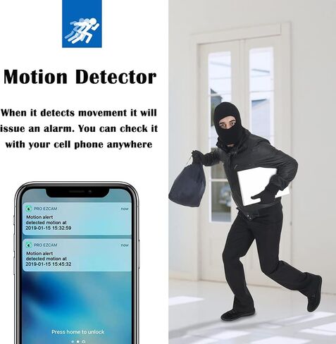 Security Camera, Hidden Camera Clock, WiFi Spy Camera 1080P Mini Nanny Cam | Night Vision, Motion Detection, Remote Viewing Indoor Security, Baby Pet Elderly Surveillance in Kuwait