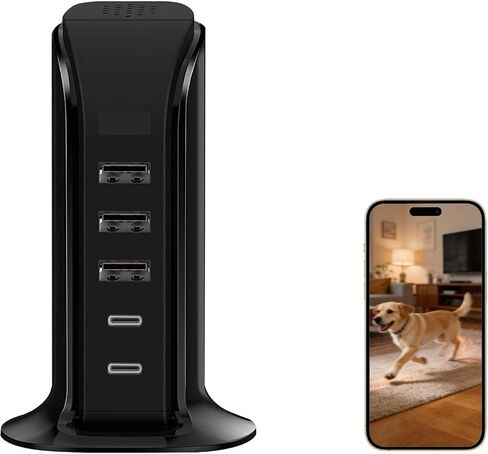 Indoor Wireless Security Camera USB Charger Type 1080P HD Night Vision Mini Nanny Cam for Baby Monitor Pet Surveillance in Kuwait