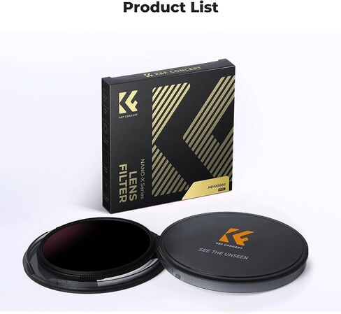 K&F Concept 95mm ND100000 (16.6 Stops) ND Lens Filter Filter Neutral Censy Filter مع 28 طلاء متعدد الطبقات (سلسلة Nano X) in Kuwait