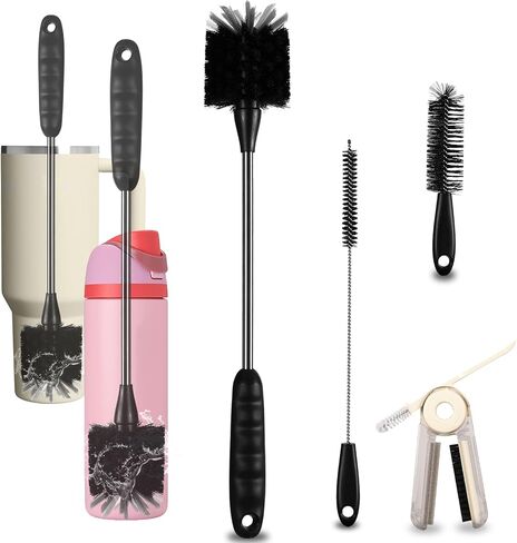 15 Inch Bottle Brush Set - 4 Pack Extra Long Handle Bottle Brush Cleaner in Kuwait