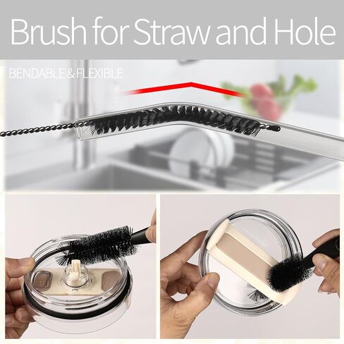 15 Inch Bottle Brush Set - 4 Pack Extra Long Handle Bottle Brush Cleaner in Kuwait