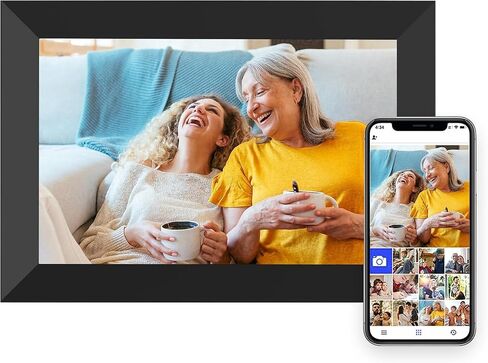 Digital Picture Frame WiFi 10.1 Inch Smart Digital Photo Frame with 1280x800 IPS HD Touch Screen, Auto-Rotate and Slideshow, Easy Setup to Share Photos or Videos Remotely via App from Anywhere in Kuwait