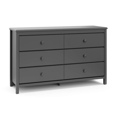 Storkcraft Alpine 6-Drawer Dresser, White | GREENGUARD Gold Certified, White Dresser for Bedroom, Kids & Nursery Storage, Safety Interlocking Drawers, Kids Bedroom in Kuwait