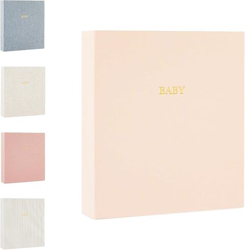 Sugar Paper Baby Keepsake Book, Memory Book from Pregnancy to First Year, Milestone Journal with Pocket Storage, Baby Shower Idea, Gender Neutral Gift, Cloth Hardcover, Flax in Kuwait