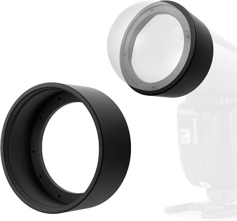 NEEWER Silicone Round Flash Head Adapter Ring for Z2II Z3 Round Speedlights, M12 Dome Diffuser, and CRM2 Magnetic Flash Accessories Barndoor Grid Color Gel Kit, CRS19 in Kuwait