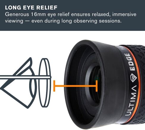 Celestron 93450 Ultima Edge 10mm Parfocal Ultra Flat Field Eyepiece Designed for 1.25" Focusers - Incredibly Crisp Views, Fully Multi-Coated Lens, Moulded Rubber Grip, Black in Kuwait