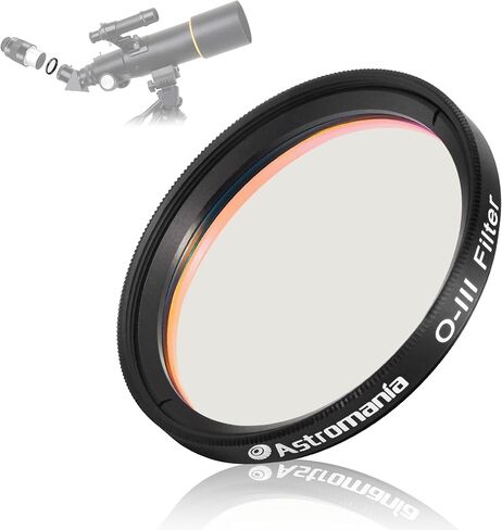 Astromania 1.25 Inch O-III Filter Telescope Accessories Nebula Filters | Special Narrowband Light Pollution Filter,Accepts 1.25" Eyepiece,Improve Image Contrast,For Orion Swan&Other Extended Nebulae in Kuwait