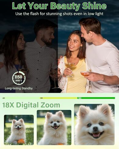 5K Digital Camera for Photography, 75MP WiFi Vlogging Camera for YouTube with 3" 180° Flip Screen, 18X Zoom UHD Autofocus Video Camara with 32GB SD Card, 2 Batteries in Kuwait
