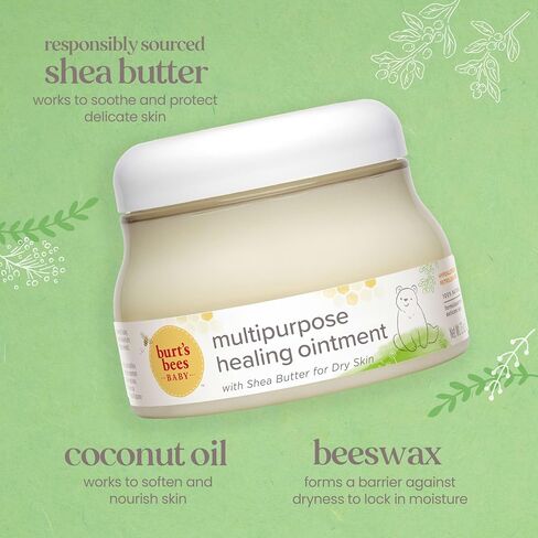 Burt's Bees Baby 100% Natural Origin Multipurpose Healing Ointment, Face & Body Baby Ointment – 7.5 Ounce Tub - Pack of 3 in Saudi Arabia