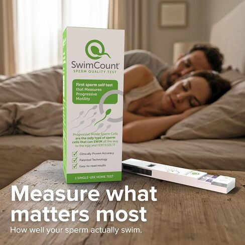 SwimCount Sperm Test – #1 Test for Progressive Motility | At Home Male Fertility Test Kit – lab-validated, 95.8% sensitivity, FSA/HSA eligible in Kuwait