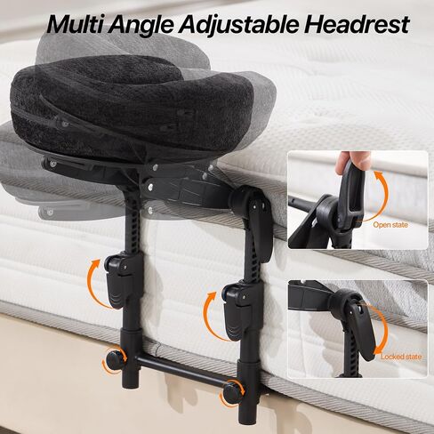 KCC Massage Face Cradle for Bed, Home Massage Kit for Sleeping Mattress | Portable Massage headrest with Memory Foam Pillow, Head Rest Support-Eye Surgery Recovery Adjustable in Kuwait