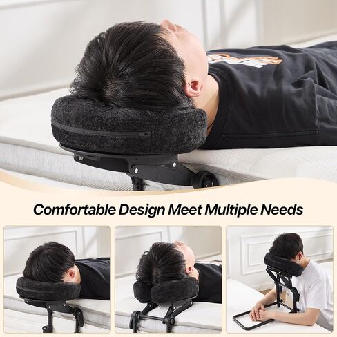 KCC Massage Face Cradle for Bed, Home Massage Kit for Sleeping Mattress | Portable Massage headrest with Memory Foam Pillow, Head Rest Support-Eye Surgery Recovery Adjustable in Kuwait