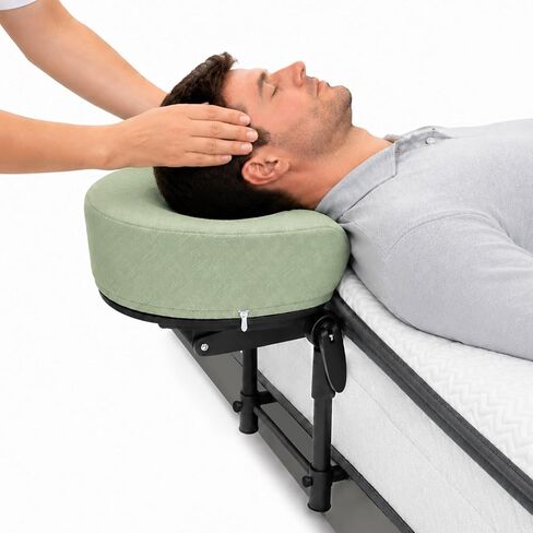 Ann Katy Massage Headrest, Adjustable Face Cradle with Memory Foam Pillow | Foldable Face Down Support for Bed Massage, Spa Relaxation & Eye Surgery Recovery, Portable U-Shaped Head Rest in Kuwait