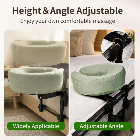 Ann Katy Massage Headrest, Adjustable Face Cradle with Memory Foam Pillow | Foldable Face Down Support for Bed Massage, Spa Relaxation & Eye Surgery Recovery, Portable U-Shaped Head Rest in Kuwait