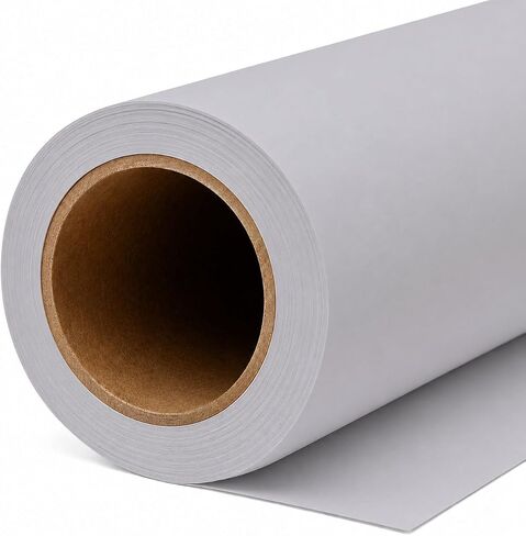 Yizhily Seamless Photo Photography Background Paper Backdrop for Photoshoot, Videos, YouTube, Livestream, 107" x36', Arctic White | Full-body portraits; group photography; product shoots; fashion sets; large studio setups in Saudi Arabia