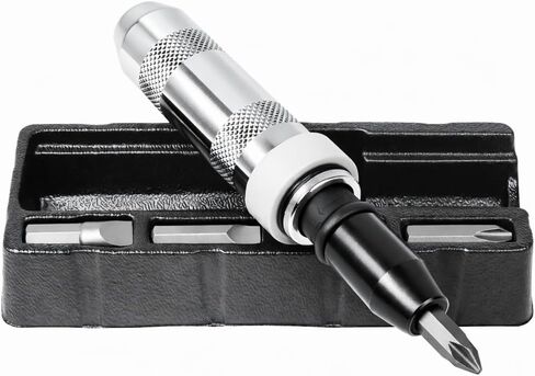 Powerbuilt 1/4 Inch Drive 7 Piece Impact Driver Set Extractor Tool, Remove Rusted, Damaged Screws, Strike Handle With a Hammer to Create Spring-Loaded Twisting Torque - 647767 in Kuwait