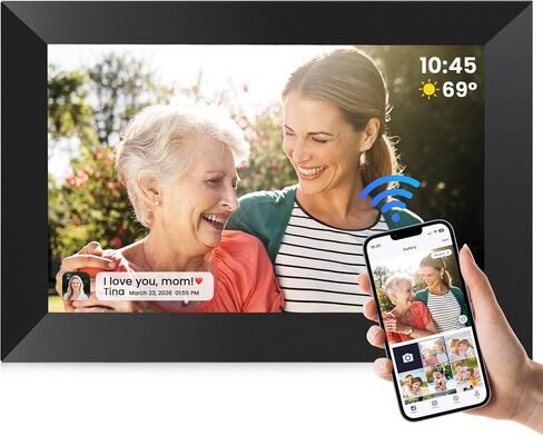 Uhale Digital Picture Frame WiFi 10.1 Inch, Electronic Photo Frames 1280 x 800 HD IPS Touch Screen, Auto Rotate, Slideshow, Share Photos/Videos from Phone Instantly in Kuwait