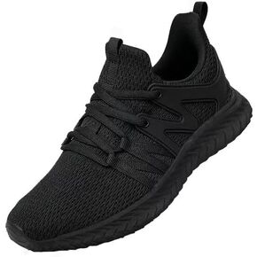 Women's Slip On Walking Shoes Lightweight Breathable Tennis Shoes, Comfortable Athletic Sneakers for Gym Travel Workout All Black in Kuwait