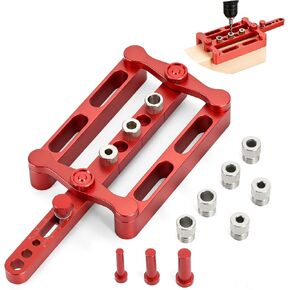 Self Centering Dowel Jig Kit, 6/8/10mm Woodworking Dowel Jig | Dowel Hole Locator with Steel Bushings, Adjustable Tool for Furniture, Cabinets, and Joinery Projects in Kuwait