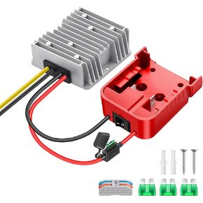 18v to 12v Step Down Converter,Compatible with Milwaukee M18 Battery Adapter,DC 12V 20A 240W Buck Converte,Multifunctional Design,Over Discharge Protection,with Switch,30A Fuse,Wire Terminals in Saudi Arabia