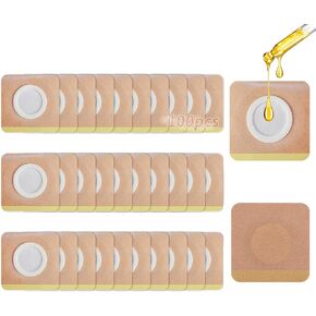 Belly Button Castor Oil Patch, 100 Pcs Disposable Belly Button Patches Organic Cotton Self-Adhesive Pads Cover for Castor Oil, Portable Breathable Anti Leakage Anti-Slip No Wash in Kuwait