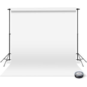 Denny Mfg Seamless Paper Backdrop for Photoshoot, Medium Grey, 86in x 36ft | Backdrop Roll, Matte Finish for Portraits, Product Photos and Video Shoots, Includes Free Roll Gaffer Tape (2 in x 13 ft) in Kuwait