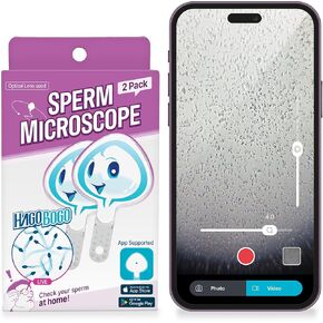Sperm Microscope, Spermcheck Fertility Test, App-Supported, 1 Pack | Single-Use Sperm Observation Kit for Men, At-Home Test, Easy-to-Use Sperm Motility Check, Hygienic & Private, Family Planning in Kuwait