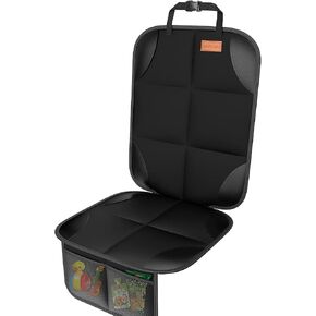SMART ELF Car Seat Protector, Auto Protector for Child Seats with Thickest Padding and Non-Slip Backing Mesh Pockets for SUV, Sedan, Truck, Leather and Fabric - Black in Kuwait