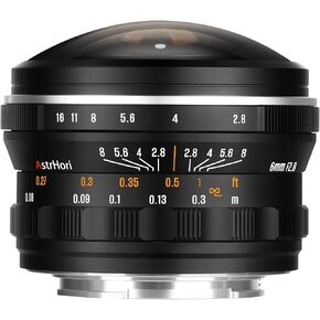 AstrHori 6mm F2.8 220° Ultra Wide Circular Fisheye Lens Manual Focus Full Frame Prime Lens for Nikon Z Mount Mirrorless Cameras in Kuwait