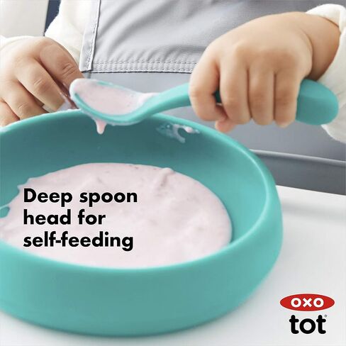 OXO Tot Silicone Spoon Set Teal in Kuwait