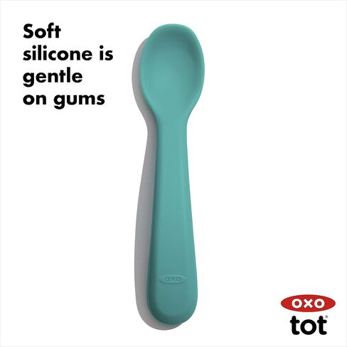 OXO Tot Silicone Spoon Set Teal in Kuwait