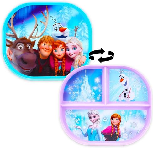 Disney Frozen Dinnerware Set for Kids - Kitchen Accessories Bundle with 2 Dinner Plates Plus Stickers | Disney Frozen Dinnerware Pack for Girls in Kuwait