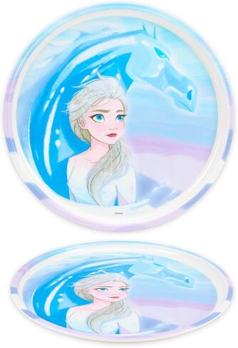 Disney Frozen Dinnerware Set for Kids - Kitchen Accessories Bundle with 2 Dinner Plates Plus Stickers | Disney Frozen Dinnerware Pack for Girls in Kuwait
