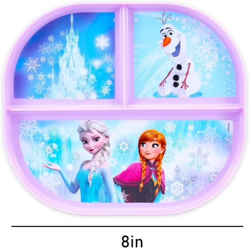 Disney Frozen Dinnerware Set for Kids - Kitchen Accessories Bundle with 2 Dinner Plates Plus Stickers | Disney Frozen Dinnerware Pack for Girls in Kuwait