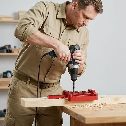 Self Centering Dowel Jig Kit, 6/8/10mm Woodworking Dowel Jig | Dowel Hole Locator with Steel Bushings, Adjustable Tool for Furniture, Cabinets, and Joinery Projects in Kuwait