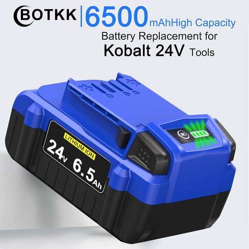 Upgraded！6500mAh Replacement for Kobalt 24V Battery KB624-03 KB524-03 KB424-03 KB224-03 KB124-03 Compatible with Kobalt 24V max Battery in Saudi Arabia