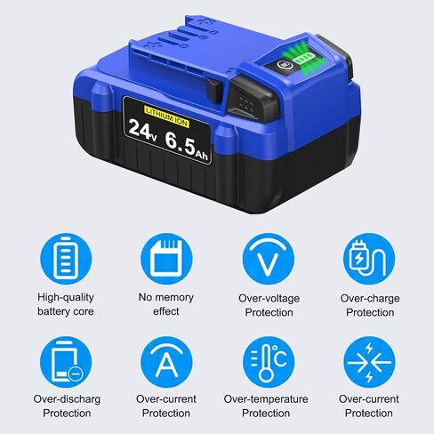 Upgraded！6500mAh Replacement for Kobalt 24V Battery KB624-03 KB524-03 KB424-03 KB224-03 KB124-03 Compatible with Kobalt 24V max Battery in Saudi Arabia