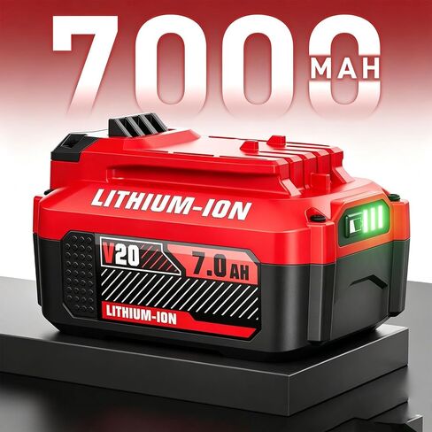 Nonbliep 2Pack 7.0Ah V20 Replacement for Craftsman 20V Battery Compatible with Craftsman 20 Volt MAX Battery CMCB202 CMCB205 CMCB206 CMCB204 CMCB201 Cordless Tools & Chargers CMCB104 CMCB124 in Kuwait