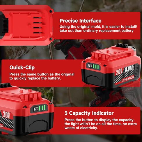 Nonbliep 2Pack 7.0Ah V20 Replacement for Craftsman 20V Battery Compatible with Craftsman 20 Volt MAX Battery CMCB202 CMCB205 CMCB206 CMCB204 CMCB201 Cordless Tools & Chargers CMCB104 CMCB124 in Kuwait