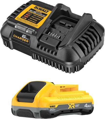 DEWALT 20V MAX Battery and Dewalt Battery Charger Combo XR POWERPACK™ 4Ah , LED Charge Indicator(DCB2104C) in Kuwait