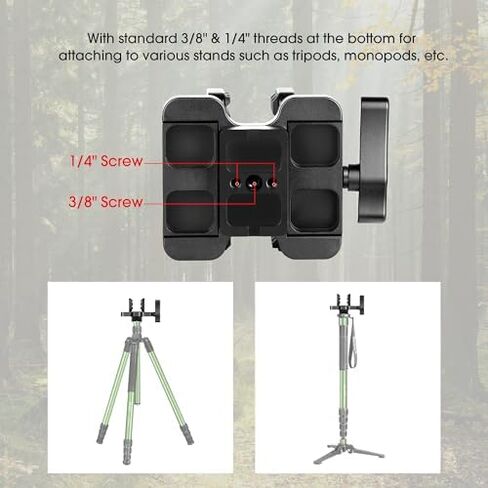 Manbily MA-284GL Hunting Tripod & U-3 Saddle Set for Shooting, 28mm Tube, Max. Load 22lbs/10kg, Aluminum Shooting Tripods with Clamp Mount 72 in in Kuwait