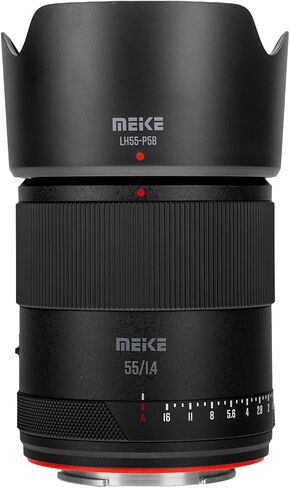 Meike 55mm F1.4 AF Lens for Fujifile X Mount APS-C Cameras, Portrait Lens | Large aperture creates creamy bokeh; fast STM autofocus, sharp image quality for Sony APS-C X-T5 X-T4 mirrorless cameras in Kuwait