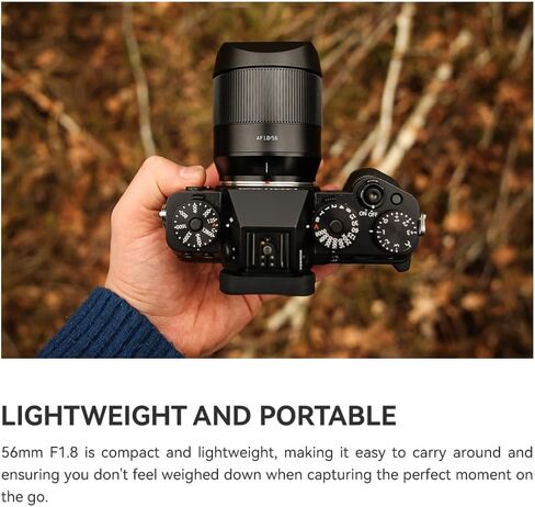 TTArtisan AF 56mm F1.8 Fuji XF, 56mm f/1.8 Fuji X Mount Lens, APS-C Lens for Fujifilm X-Mount XS10 X-A5 X-A7 X-M1 X-M2 X-E4 X-T1 X-T10 X-T2 X-T20 X-T3 X-T4 X-T100 (Black) in Kuwait