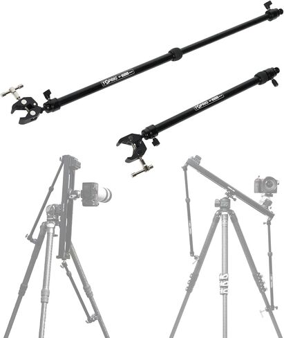 Toprig Accsoon Camera Slider Support Arm (2 Pack) with C Clamps&Extendable Arms, Tripod stabilizer Support Rods, Aluminum Alloy Tripod Stability Arm for Motorized Camera Slider Stable Shooting-30inch in Kuwait